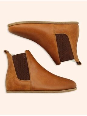 Earthing Harmony Grounding Minimalist Barefoot Leather Chelsea Boots